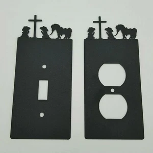 Children Kneeling In Prayer To Cross Outlet Covers Switch Plates Country Western - Picture 1 of 9