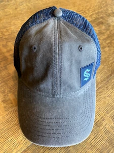 NEW SEATTLE KRACKEN NHL HOCKEY baseball cap PONYTAIL HAT womens A51 - Picture 1 of 4