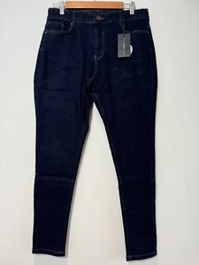 Denim Essentials Jeans Womens Size 14 R Indigo Blue Skinny Fit Comfort Waist - Picture 1 of 8
