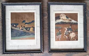 SOTATSU Illustration for Ise Monogatari Pair Set Paintings Cards Prints Framed - Picture 1 of 5