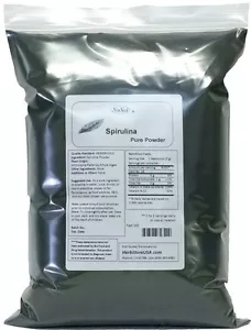 Polvo de espirulina 100 % puro NuSci 5 kg (11 lb) libre de OGM y no irradiado - Imagen 1 de 3