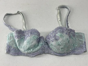 Felina Lingerie Bra Size 36B Purple Blue Lace Underwire Style 4261 - Bild 1 von 13