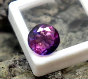 Genuine Purple Tanzanite Round Cut 7ct AAA Certified Tanzanite Perfect For Gift - Picture 1 of 8