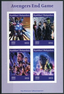 Madagascar 2019 MNH Avengers Endgame Thor Captain America Hulk 4v IMPF MS Stamps - Picture 1 of 1
