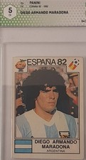 1982 DIEGO MARADONA # 176 SPANA '82 ROOKIE PANINI WORLD CUP CARD ARGENTINA 