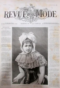REVUE DE LA MODE XIXème N° 688 de 1885 BRODERIE COUTURE ROBES CHAPEAUX   - Foto 1 di 3