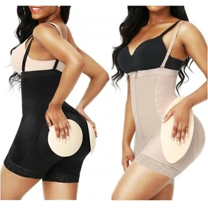 Removable Padded Hips & Butt Lifter Body Shaper Waist Control BBL Faja Shorts - Picture 1 of 12