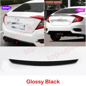 For Honda Civic 4D Sedan 2016-2021 Black Rear Door Tail Trunk Spoiler Wing Lip - Bild 1 von 10