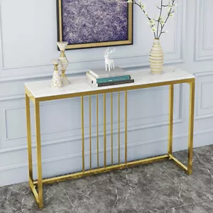 Sintered Stone Console Entry Table Shelf Sofa Side Marble Table Art Decor Table - Picture 1 of 38