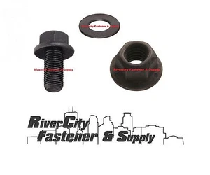 (10 of each) 1/2-13x1-1/2 Grade 8 Flange Bolt With Lock Nuts & 20 Flat Washers - Picture 1 of 9
