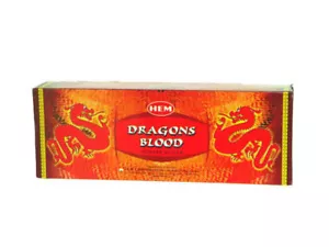 HEM Incense Sticks DRAGONS BLOOD 1 carton of 6 hexagon packet FREE POSTAGE - Picture 1 of 1