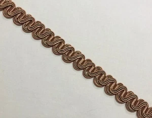 SCALAMANDRE ANTIQUE ROSE & BEIGE "VERSAILLE" PASSEMENTERIE GIMP BRAID TRIM - Picture 1 of 1