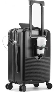 Small Suitcase 20" USB Port, Drinks holder, 360 Wheels, Easy access front zip - Picture 1 of 11