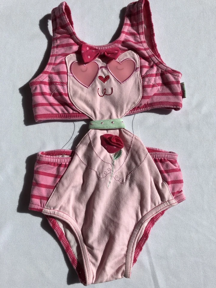 LE TOP Monokini Traje de Baño Gato Gatito Corazón 12 Meses Usado en Excelente Condición Foto 1 de 3