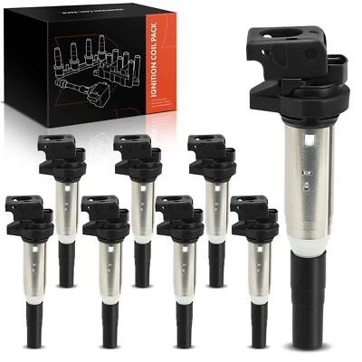 8Pcs Ignition Coil for BMW M8 Gran Coupe X5 X6 650i 750i Alpina B7 M5 M6 V8 4.4L - Imagem 1 de 4