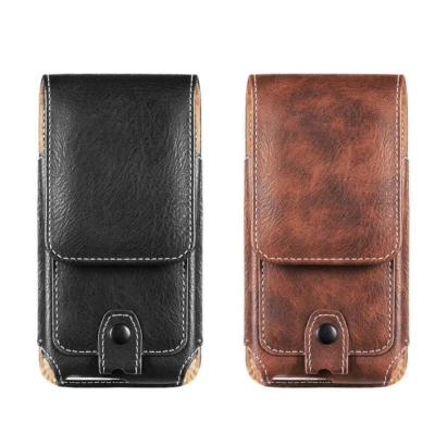 Leather Pouch Belt Clip Holster Shockoff Case Cover For 4.7" 5.5" 6.3 Phone - Image 1 of 4