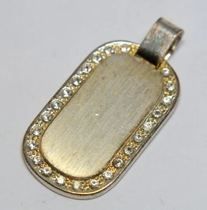CIONDOLO OVALE ZIRCONI ARGENTO STERLING 925 - Foto 1 di 6