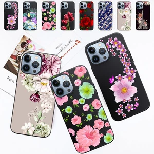 Handyhülle Blumenmuster Print für Apple iPhone 16 Pro Max 15 14 13 12 11 Cover - Bild 1 von 42
