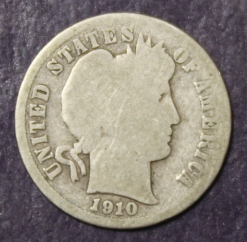 1910 S Barber Dime Nearly Good.....................................Lot 8948 Cover