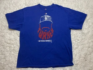 Los Angeles Dodgers Shirt Mens 2 XL Blue Justin Turner World Series 2017 - Picture 1 of 7