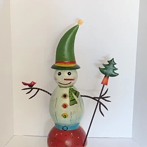 Snowman Metal Multicolored 21 Inches - Picture 1 of 13