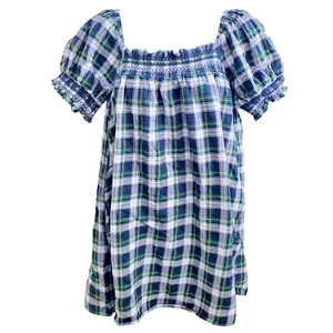 Vestido American Eagle Tartán Cuadros Calado Talla Grande Azul y Verde con Bolsillos - Imagen 1 de 22