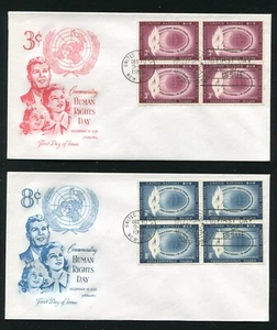 Vereinte Nationen 47. 48 Menschenrechtstag Ersttagsbrief 1956 unadressiert - Bild 1 von 4