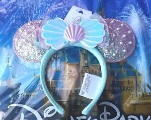 2023 Disney Parks The Little Mermaid Seashell Pearl Ear Headband NWT