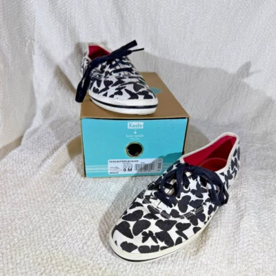 Keds x kate spade Butterfly Sneakers Women’s 9M Black/White EUC w/ Box - Image 1 of 4