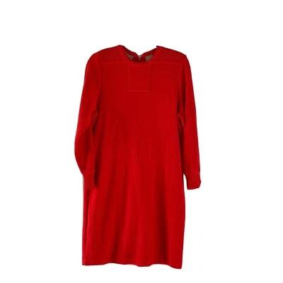 Vestido recto suéter tejido Liz Claiborne vintage años 90 talla grande rojo mezcla acrílica Foto 1 de 4