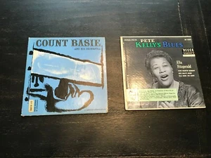 Two 45 RPM EP Classic Records Count Basie/Ella Frizgerald w/ Dust Jackets - Picture 1 of 3