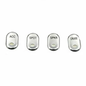 4x Cubiertas de interruptor de panel basculante cepillado cromado para motocicleta para Harey FLHTCU 96-13 - Imagen 1 de 5