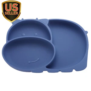Silicone Baby Plates with Suction,Divided Placemat Dish for Toddlers and Kids... - Picture 1 of 6