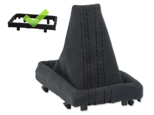 PARA AUDI A3 8V 13-20 DSG CAMBIO DE MARCHAS BOTA POLAINA PUNTO ALCANTARA NEGRO + MARCO - Imagen 1 de 5