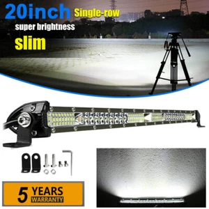 20inch Ultra Slim Led Light Bar Single Row Spot Flood Work Truck SUV ATV 21" 22" - Picture 1 of 11