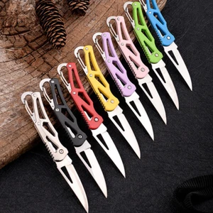 Mini Pocket Knife Folding Keychain Cutter Blade Portable Outdoor Camping Tools - Picture 1 of 20