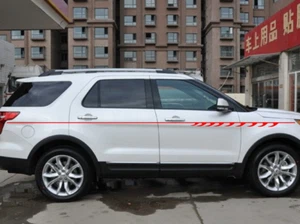 Car Sticker Sport Stripe Flames 151'' for EXPOLRER Vinyl Upper Door Decals CB225 - Foto 1 di 5