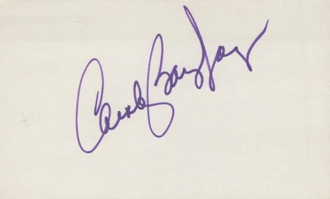 Carole Bayer Sager signed 3x5 card Vintage Cover