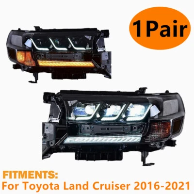 ✅Conjunto de conjunto de farol de LED para Toyota Land Cruiser 2016-2021 lâmpada de seta - Imagem 1 de 4