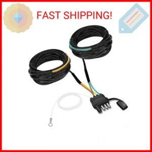 TTQ 22FT 4 Pin 5 Wire Trailer Wiring Harness,Trailer Light Kit 5 Wire 4 Pin Harn - Picture 1 of 2