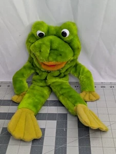 Dakin Green Frog Hand Puppet Plush 16 Inch Stuffed Animal Toy - Picture 1 of 9