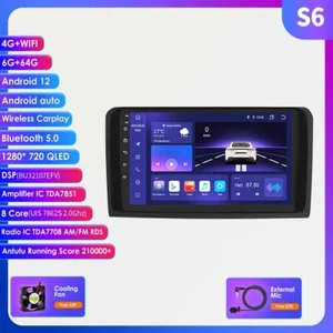 9" CarPlay Stereo Android12 GPS Radio 6+64G Fit Benz ML GL 350 450 500 550 63AMG - Bild 1 von 12