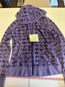 ABBEY DAWN inspired purple studded custom 1/1 Hoodie Sz S - Picture 1 of 10