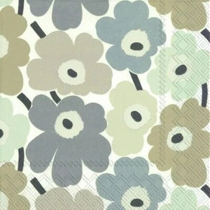 Marimekko MINI UNIKOT Leinen Blumenpapier 33 cm eckig 3-lagig Servietten 20er Pack - Bild 1 von 1