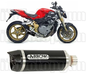 arrow tubo de escape race thunder aluminio negro c mv agusta brutale 910 2008 08 - Imagen 1 de 1
