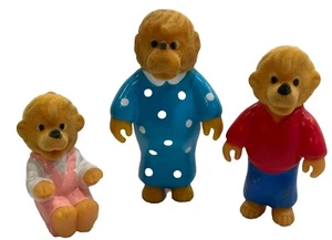 Berenstain Bears 3 Rubber Figures 1986 Fast Free Shipping - Picture 1 of 8