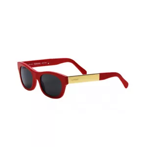 Supreme Wallace Sunglasses 2013 SS13 Vintage Gold Box Logo LV Louis New | Red - Picture 1 of 11