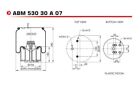 NEOTEC Federbalg Luftfederung ABM53030A07 340mm