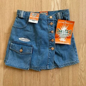 Vintage 90s Dakota Blue Jeans Skort Size 10 Girl's Light Wash - Picture 1 of 13