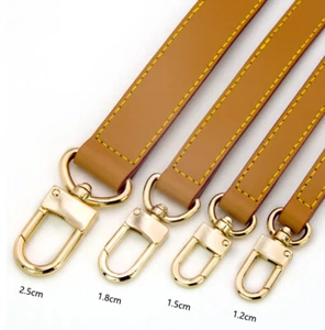 Brown Genuine Leather Shoulder Crossbody Replacement Handbag Adjust Bag Strap - Picture 1 of 8
